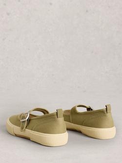 White Stuff Pippa Mary Jane Trainers, Khaki - view 2, Khaki