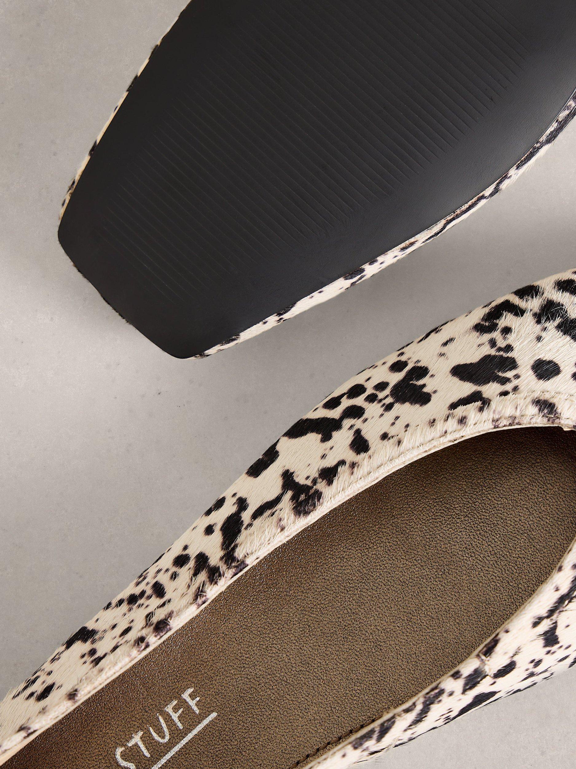 Product image 3 of 4, which shows White Stuff Sloane Animal Print Leather Pumps, Brown/Multi, 3