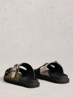 White Stuff Patty Suede Two Tone Sandals, Multi - view 2, Multi