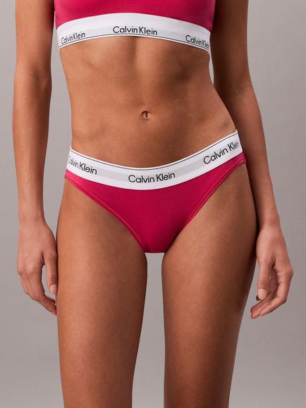 Calvin Klein Icon Cotton Modal Bikini Knickers, Pink Fuchsia - view 2, Pink Fuchsia