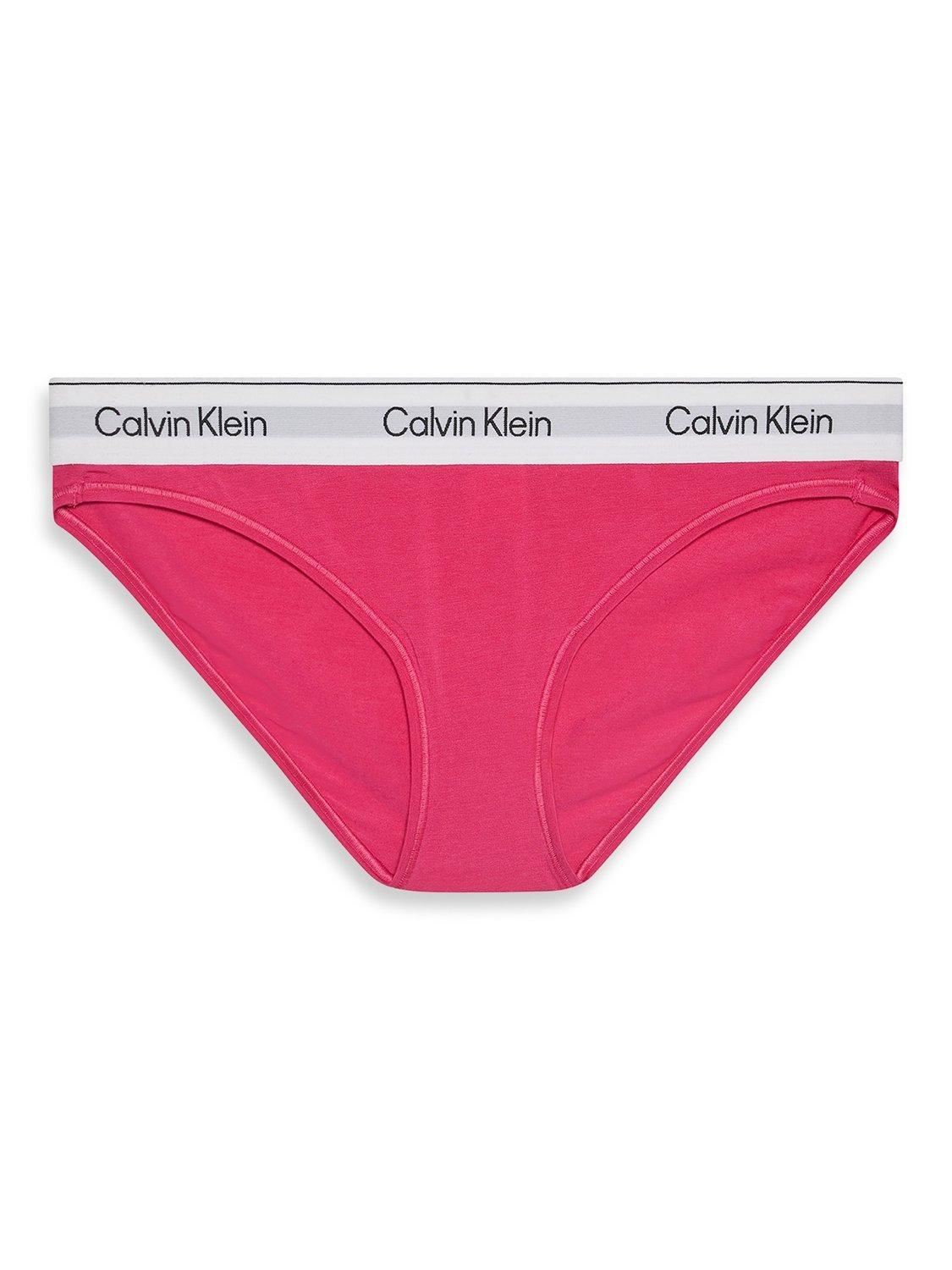 Product image 5 of 6, which shows Calvin Klein Icon Cotton Modal Bikini Knickers, Pink Fuchsia, S