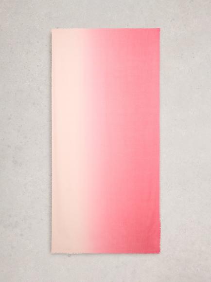 White Stuff Penny Ombre Scarf, Coral - view 2, Coral