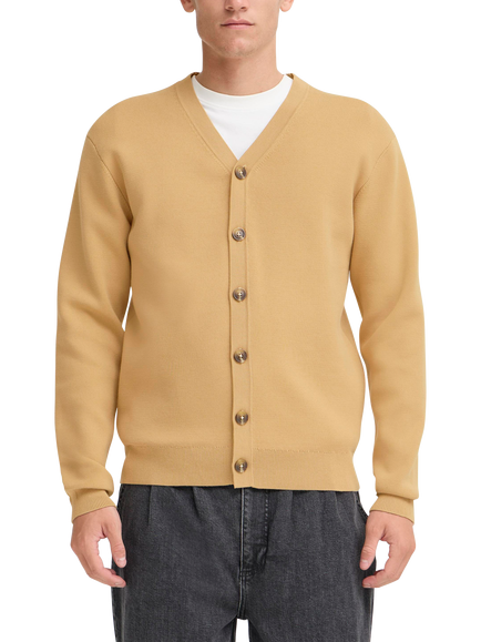 Casual Friday Agnar Cotton Blend Milano Knitted Cardigan, Lark, Lark