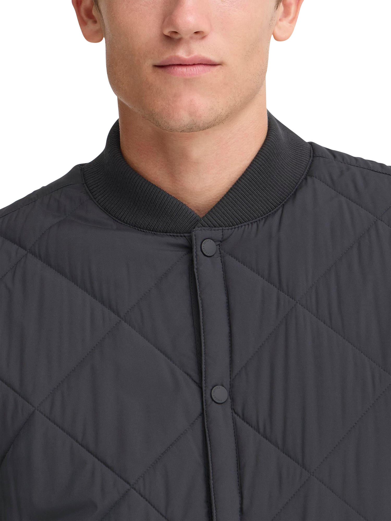Product image 4 of 7, which shows Casual Friday Algren Quilted Bomber Jacket, Dark Navy, S