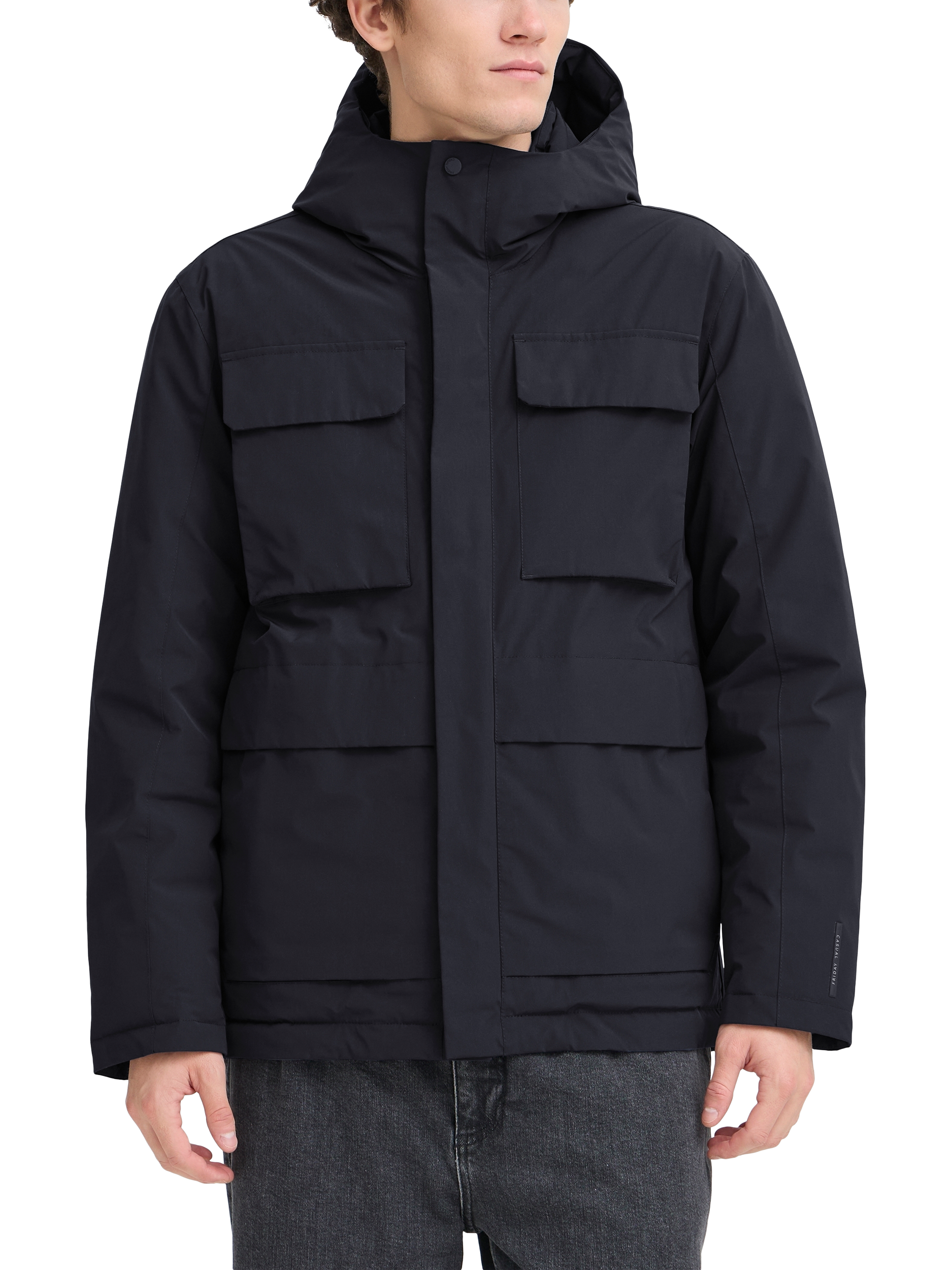 Product image 1 of 7, which shows Casual Friday Hedberg Short Padded Coat, Dark Navy, L