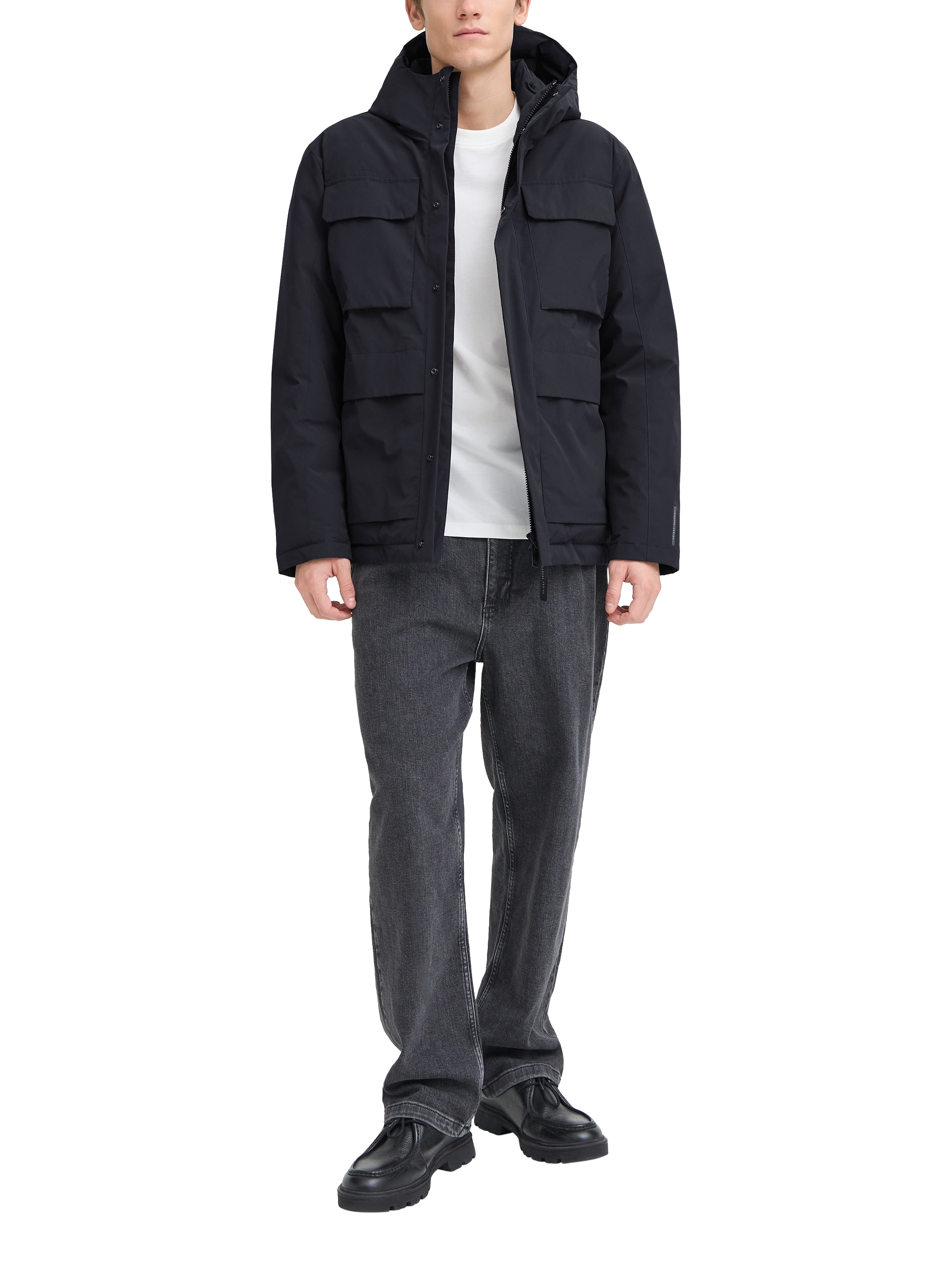 Product image 3 of 7, which shows Casual Friday Hedberg Short Padded Coat, Dark Navy, L