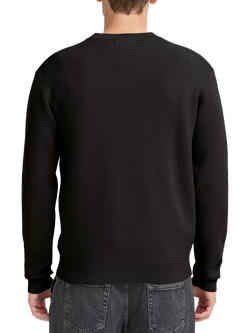 Casual Friday Agnar Cotton Blend Milano Knitted Cardigan, Black - view 2, Black