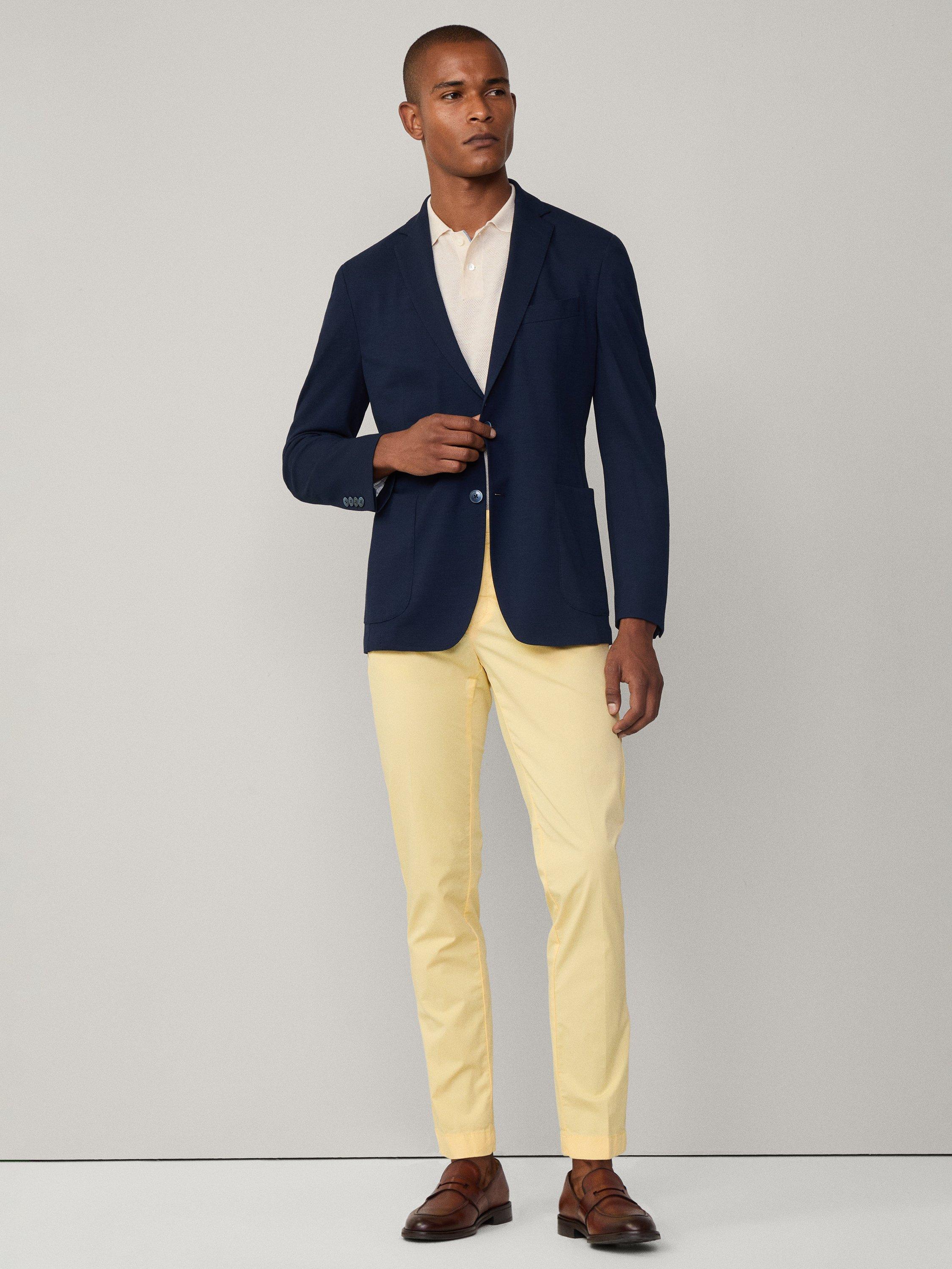 Product image 1 of 6, which shows Hackett London Wool Piquet Shirt Block Blazer, Navy, 36