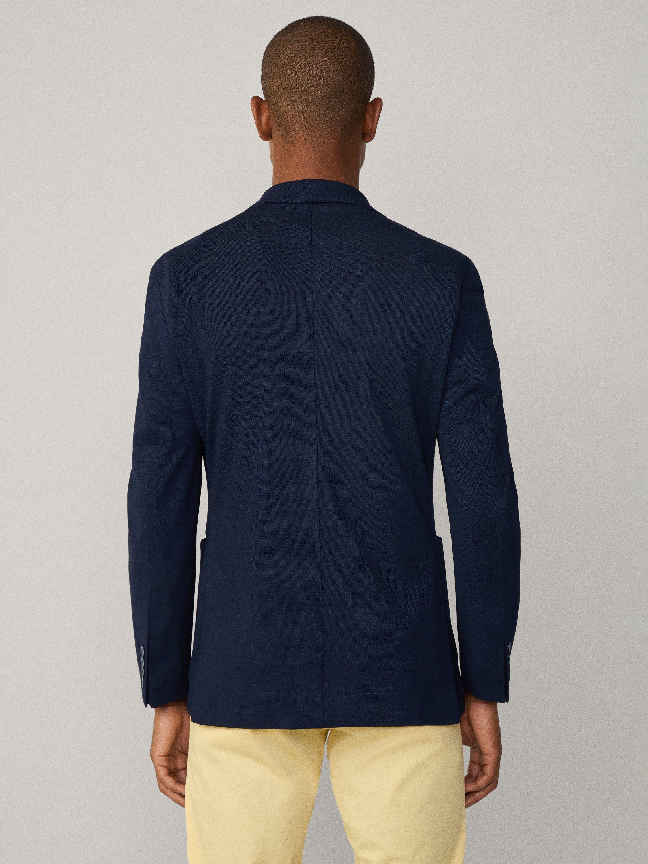 Product image 3 of 6, which shows Hackett London Wool Piquet Shirt Block Blazer, Navy, 36