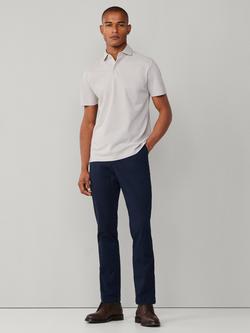 Hackett London Cotton Regular Fit Short Sleeve Polo Shirt - view 2, Concrete Beige