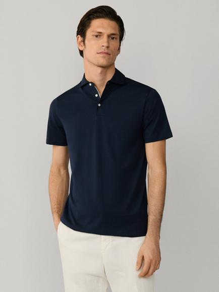 Hackett London Classic Fit Short Sleeve Cotton Polo Shirt, Navy, Navy