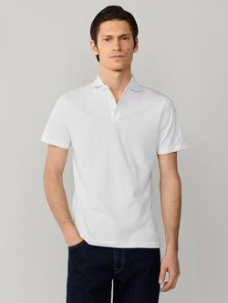 Hackett London Classic Fit Short Sleeve Cotton Polo Shirt, White, White