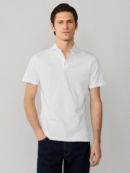 Hackett London Classic Fit Short Sleeve Cotton Polo Shirt, White, White