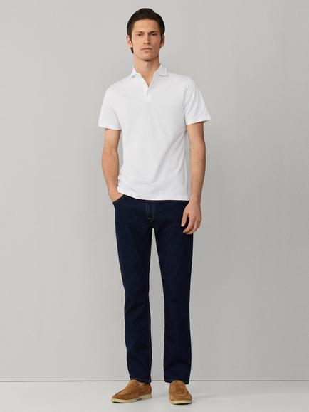 Hackett London Classic Fit Short Sleeve Cotton Polo Shirt, White - view 2, White