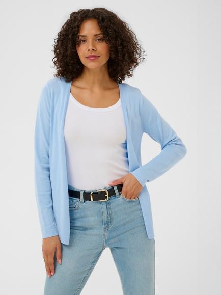 KAFFE Astrid Open Neck Cardigan, Blue, Blue