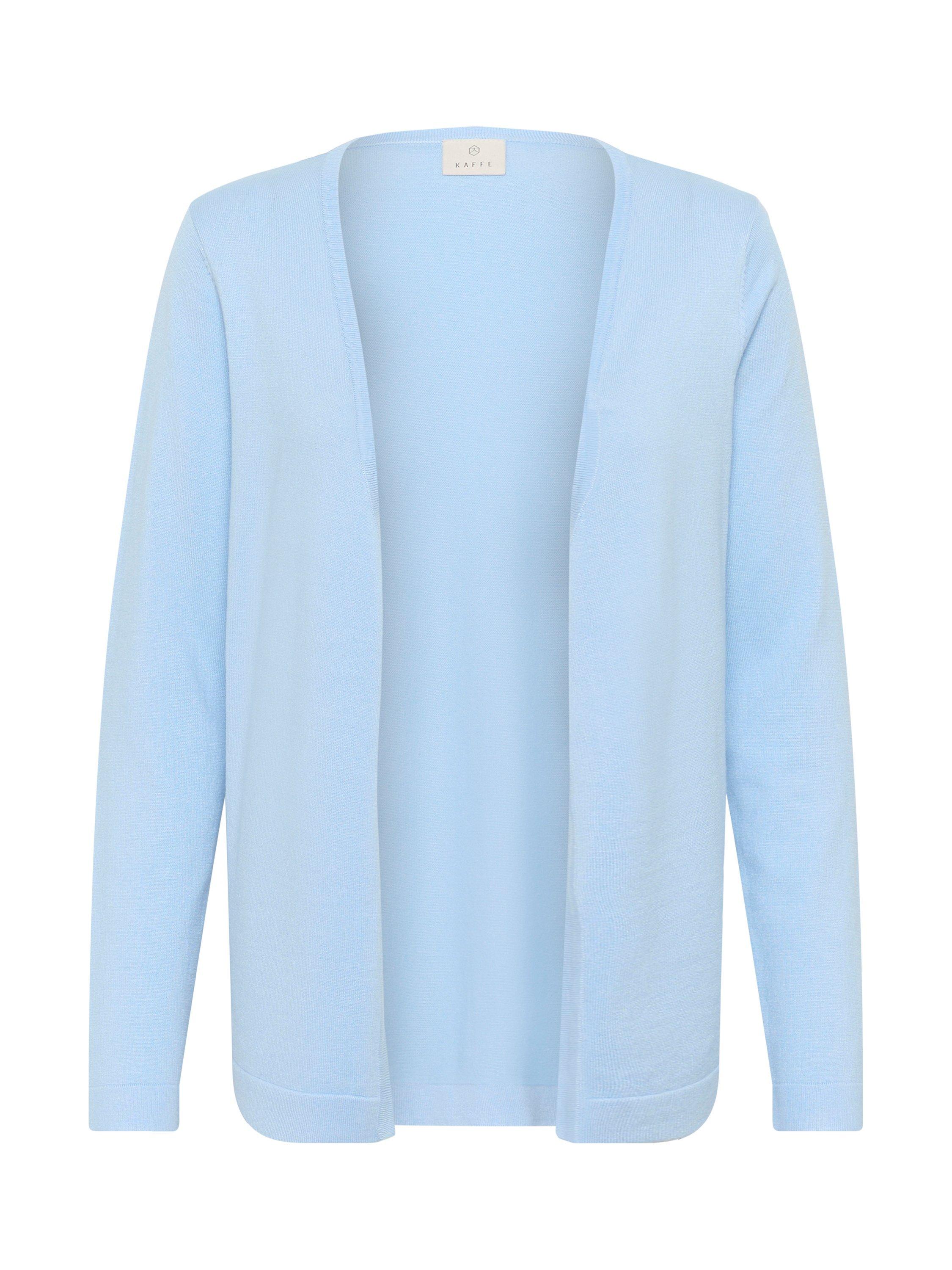 Product image 4 of 5, which shows KAFFE Astrid Open Neck Cardigan, Blue, XS