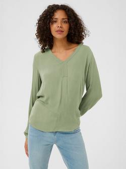 KAFFE Amber V-Neck Blouse, Sea Spray, Sea Spray