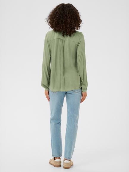 KAFFE Amber V-Neck Blouse, Sea Spray - view 2, Sea Spray