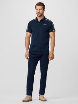 Hackett London Sport Tape Cotton Polo Shirt - view 2, Navy