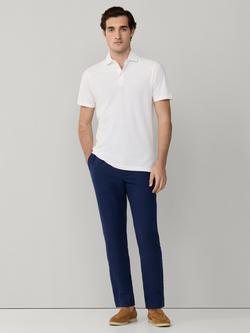 Hackett London Cotton Regular Fit Garment-Dyed Pique Polo Shirt - view 2, Optic White