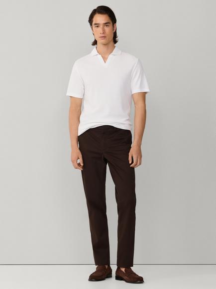 Hackett London Cotton Regular Fit Honeycomb Textured Polo Shirt, Optic White - view 2, Optic White