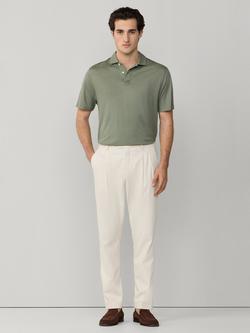 Hackett London Pique Polo Shirt - view 2, Stone Green