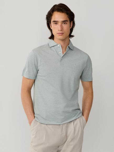 Hackett London Cotton Regular Fit Short Sleeve Oxford Pique Polo Shirt, Sage Green