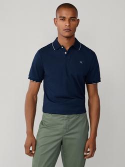 Hackett London Tipped Cotton Polo Shirt, Navy, Navy