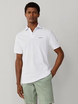Hackett London Cotton Regular Fit Short Sleeve Polo Shirt, Optic White
