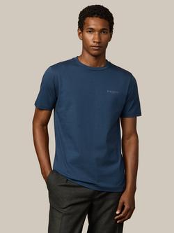 Hackett London Cotton Regular Fit Short Sleeve Logo T-Shirt, Teal Blue, Teal Blue