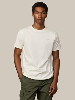 Hackett London Cotton Regular Fit Short Sleeve Logo T-Shirt, Off White, Off White