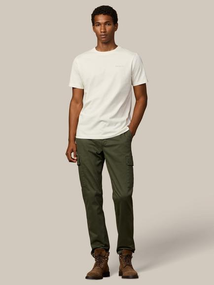 Hackett London Heritage Cotton Regular Fit Short Sleeve Logo T-Shirt - view 2, Off White