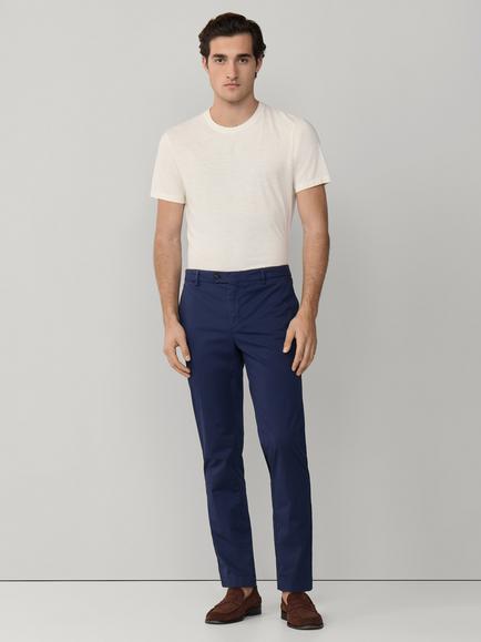 Hackett London Linen Blend Classic Fit Short Sleeve T-Shirt - view 2, Off White