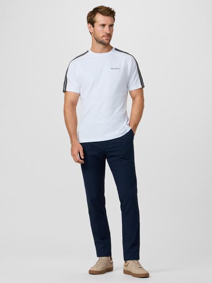 Hackett London Sport Crew Neck Tape Cotton T-Shirt, White - view 2, White