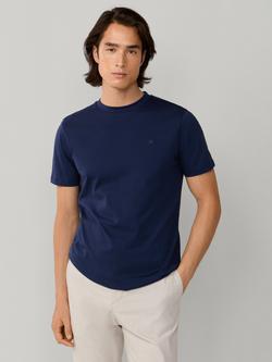 Hackett London Crew Neck Logo Cotton T-Shirt, Navy, Navy