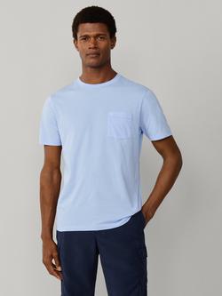 Hackett London Cotton Classic Fit Garment-Dyed T-Shirt, Summer Blue