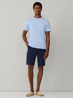 Hackett London Cotton Classic Fit Garment-Dyed T-Shirt - view 2, Summer Blue