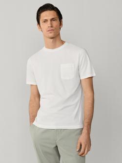 Hackett London Cotton Classic Fit Garment-Dyed T-Shirt, Off White, Off White
