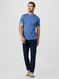 Hackett London Sport Crew Neck Logo Cotton T-Shirt - view 2, Blue