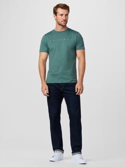 Hackett London Sport Crew Neck Logo Cotton T-Shirt - view 2, Green