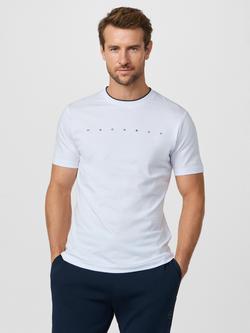 Hackett London Sport Crew Neck Logo Cotton T-Shirt, White