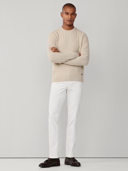 Hackett London Slim Fit Kensington Chinos, Candle White - view 2, Candle White