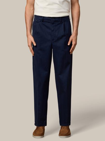 Hackett London Heritage Relaxed Fit Fulham Pleated Cotton Blend Chinos, Old Navy, Old Navy