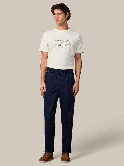 Hackett London Heritage Relaxed Fit Fulham Pleated Cotton Blend Chinos, Old Navy - view 2, Old Navy