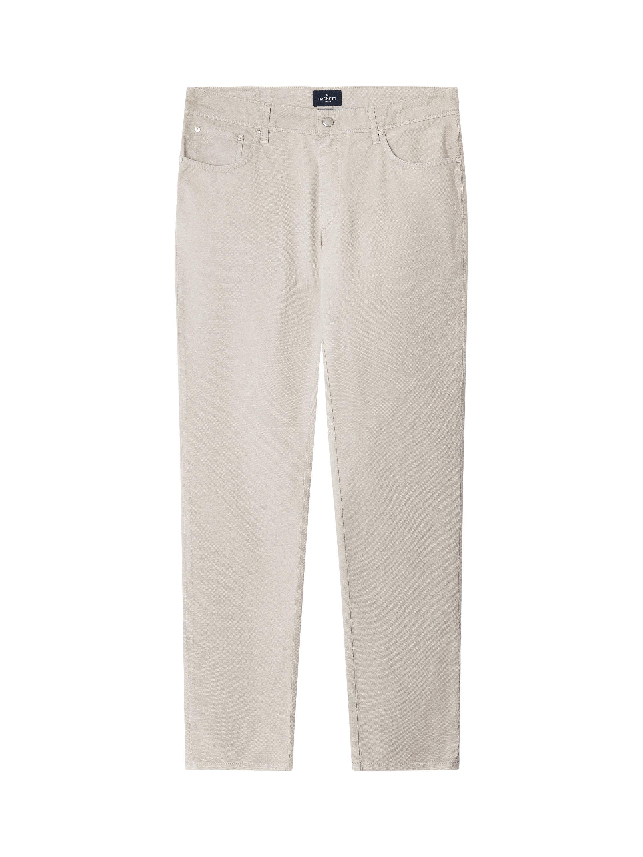 Product image 4 of 8, which shows Hackett London Trinity 5 Pocket Chinos, Concrete Beige, 28