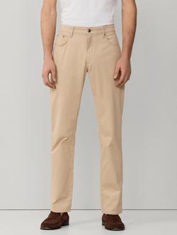Hackett London Trinity Regular Fit Stretch Cotton Trousers, Oat, Oat