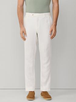 Hackett London Slim Fit Kensington Linen Chinos, Off White