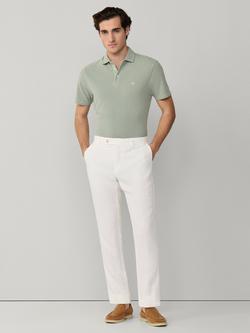 Hackett London Slim Fit Kensington Linen Chinos - view 2, Off White