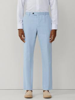 Hackett London Slim Fit Kensington Linen Wool Chinos, Dusty Blue