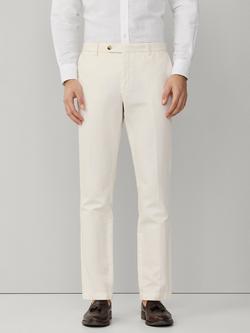 Hackett London Slim Fit Kensington Linen Wool Chinos, Off White